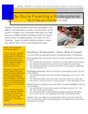 So You're Parenting a Kindergartener